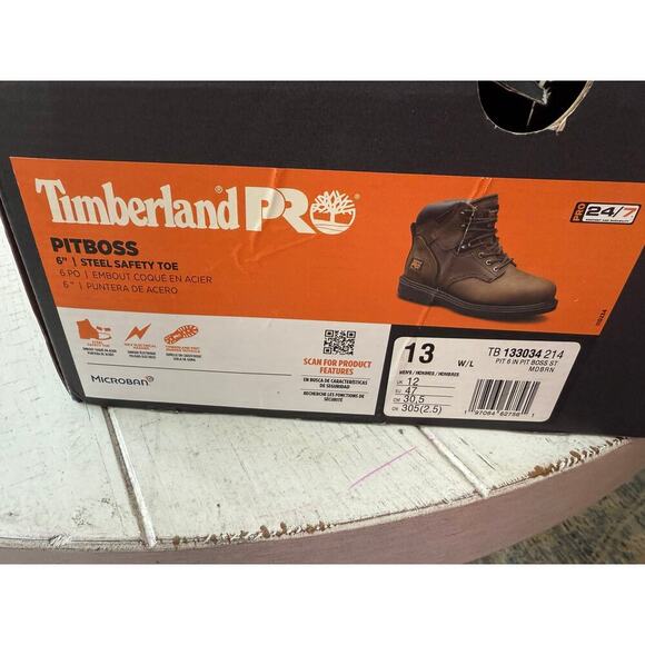 Timberland PRO Men's Gaucho Pit Boss 6" Safety Toe Work Boot Size 13 W - Picture 10 of 11